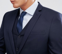 ASOS DESIGN - Giacca da abito slim blu navy | costava £ 60 | ora £ 21,50 su ASOS