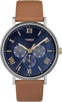 Timex Mens אנלוגי שעון קוורץ קלאסי עם רצועת עור | היה