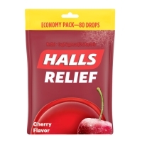 Halls Relief Вишнёвые капли от кашля (80 капель) | 3,48 доллара в Walmart