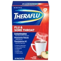 Терафлю Порошок от гриппа и боли в горле (6 пакетов) | 6,96 доллара в Walmart